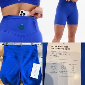 Athleta Women's High Waist Elation Shorts - Vibrant Blue